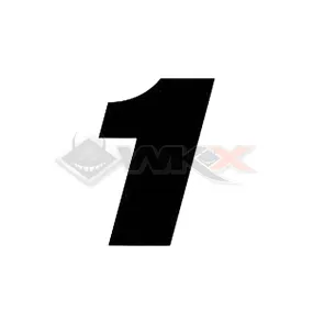 Numéro 1 plaque YCF 18cm NOIR