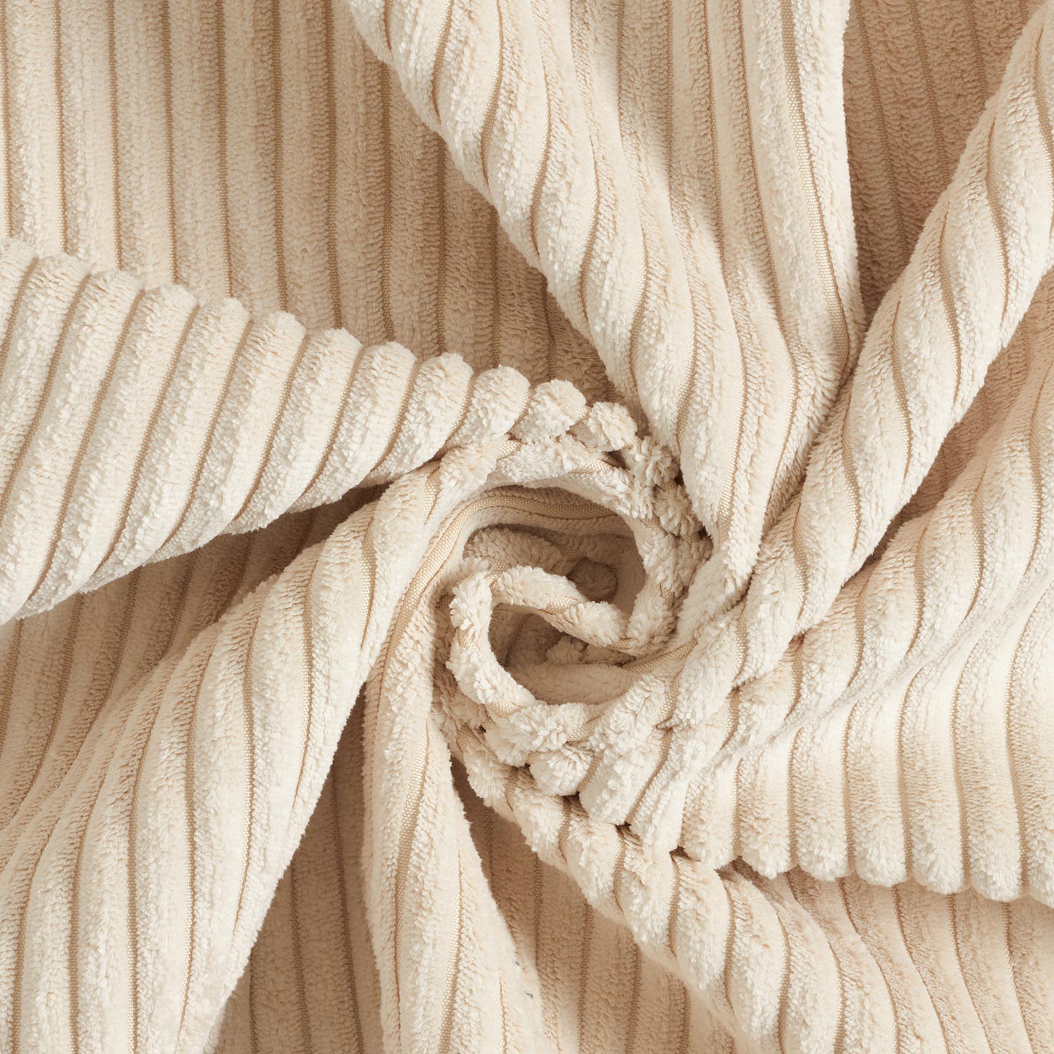 Tissu de revêtement velours côtelé doux – beige clair